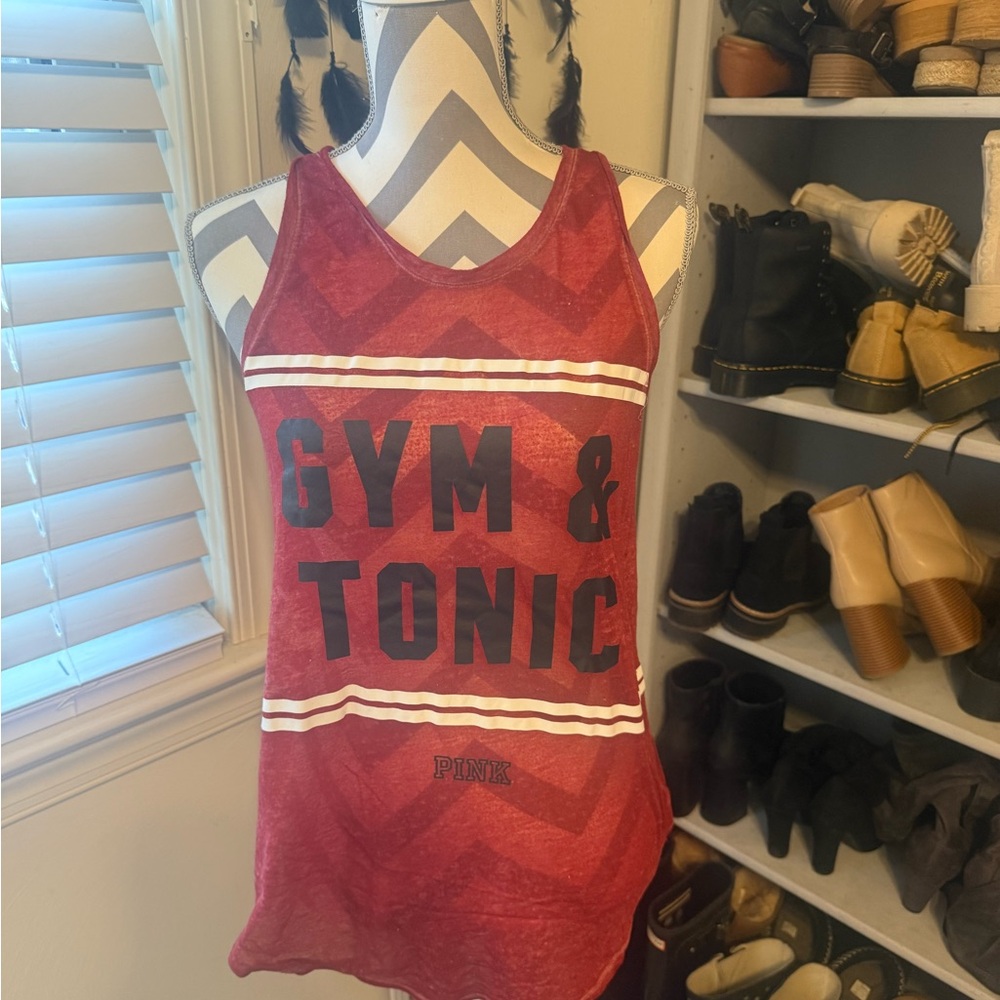 Victoria's Secret PINK Red Graphic Tank